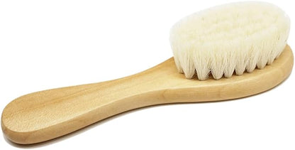 Baby Hair Brush, Wooden Goat Bristles Hair Brush for Newborns & Toddlers 1 Count