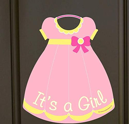 It's a Girl Baby Door Hanger, New Birth Arrival Announcement Sign