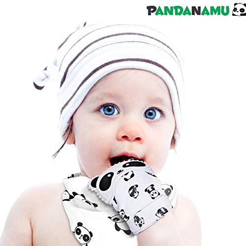 Baby Teething Mitten BPA-Free Panda Teething Mitts Teething Toy Infant Bag(1 Pair)