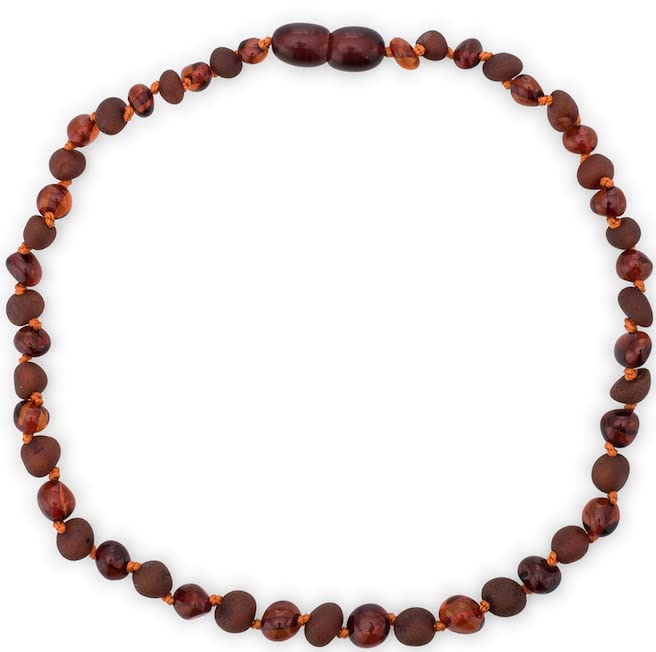 Baltic Amber Necklace (Baroque Polished Cognac/Raw Cognac) Unisex