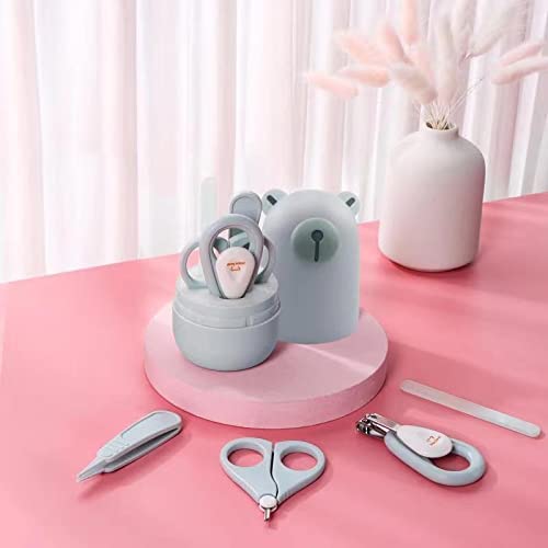 Baby Nail Clippers Set with Cute Case, Infant Fingernail and Toenail File Kit for Newborn Manicure and Pedicure, New Mom Grooming Gift