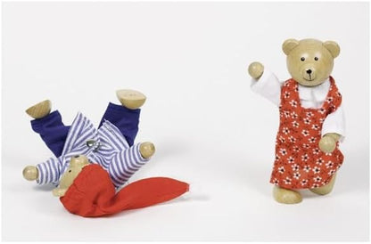 Goki Flexible Puppets Bears Benna & Bennoh with Wardrobe Doll, (51914)