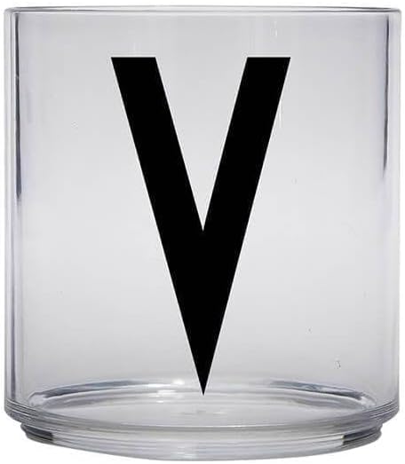 Design Letters Tritan Dinnerware Cups for Kids A-Z 6 Oz| Kids Glass Designed in Denmark for Baby feeding | Toddler Cup for Drinking | Unbreakable Tableware for Baby|Stackable Tumbler Cup BPA/BPS Free