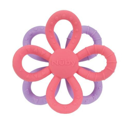 Nuby Fun Loops Teether - Flower-Shaped Infant Teething Toy for Babies 3+ Months