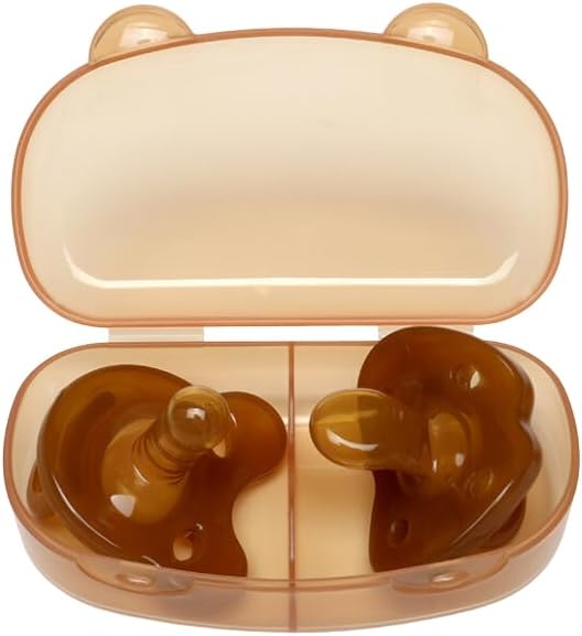Pacifier Case Holder Storage 2 Pacifier with Division Transparent Portable