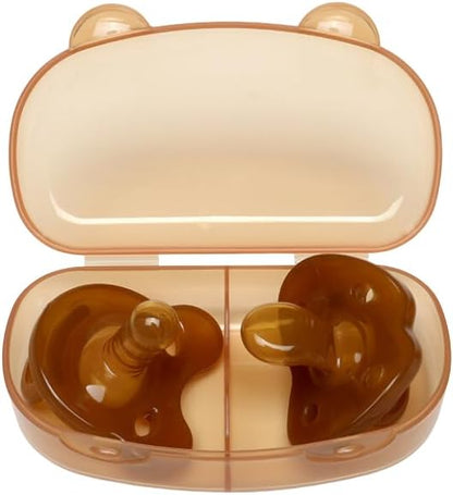 Pacifier Case Holder Storage 2 Pacifier with Division Transparent Portable