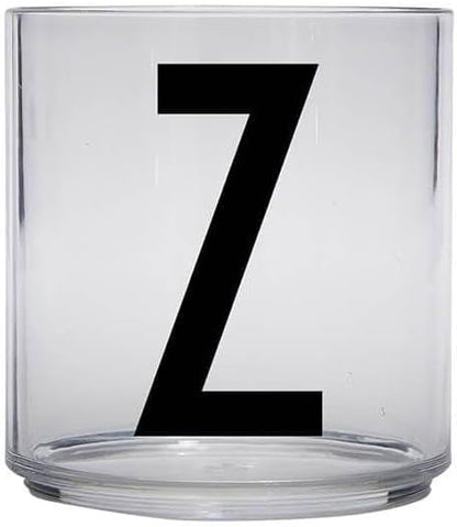 Design Letters Tritan Dinnerware Cups for Kids A-Z 6 Oz| Kids Glass Designed in Denmark for Baby feeding | Toddler Cup for Drinking | Unbreakable Tableware for Baby|Stackable Tumbler Cup BPA/BPS Free