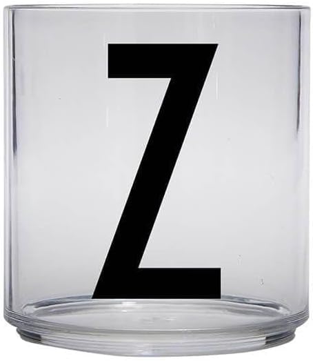 Design Letters Tritan Dinnerware Cups for Kids A-Z 6 Oz| Kids Glass Designed in Denmark for Baby feeding | Toddler Cup for Drinking | Unbreakable Tableware for Baby|Stackable Tumbler Cup BPA/BPS Free