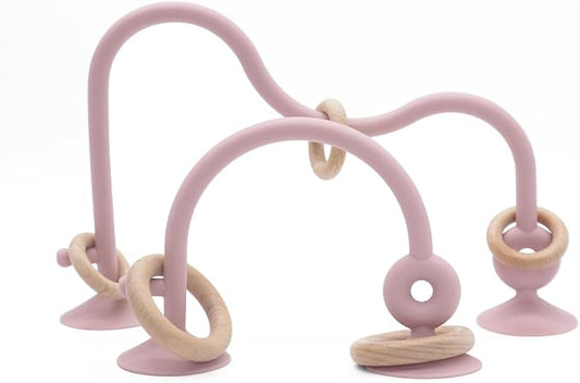 High Chair Toys with Suction Cups for Infant Toddlers,Food Grade Silicone Teething Toy for Kids 6 9 12 18 M+ 1 Year