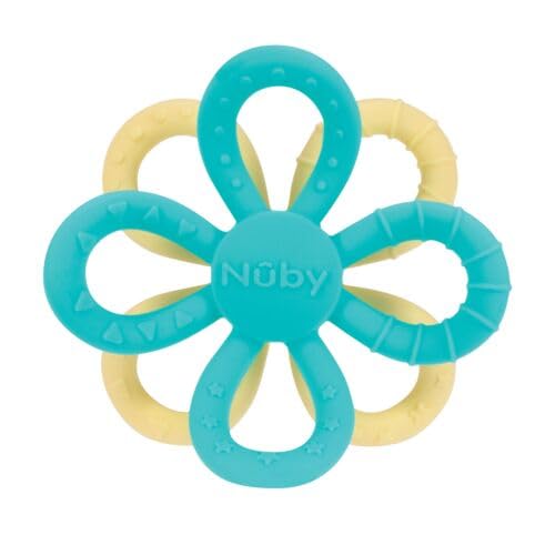 Nuby Fun Loops Teether - Flower-Shaped Infant Teething Toy for Babies 3+ Months