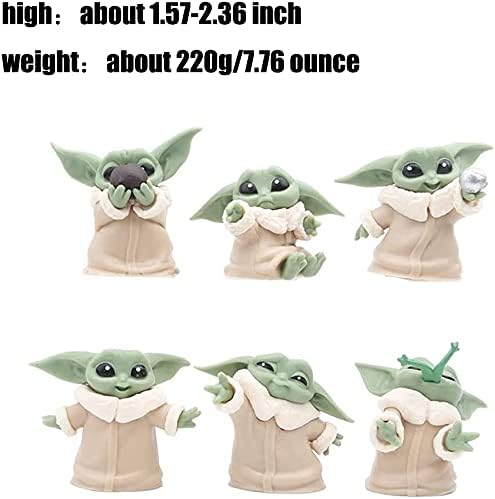 ZKTSRY 6-Pack Yoda Gifts,2.2-Inch Yoda Doll