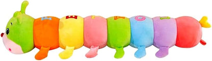 Multicolor Caterpillar Stuffed Animal Big Hugging Pillow Cute Plush Soft Pillow Doll,Giant Plush Toy (59inch/150cm)