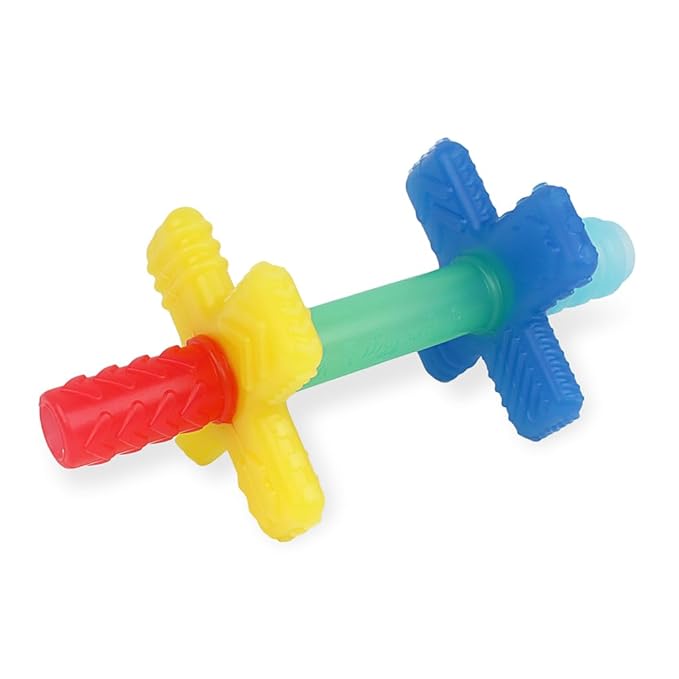 Itzy Ritzy Teensy Tube Teether; Textured Hollow Baby Teething Tube