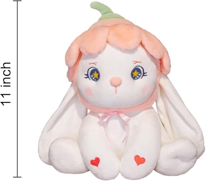 MISI White Petal Rabbit Plush 11" Baby Bunny Toy Doll