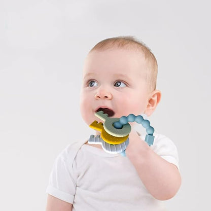 Baby Keys Teether Toys,Silicone Teething Toys for 3+ Months