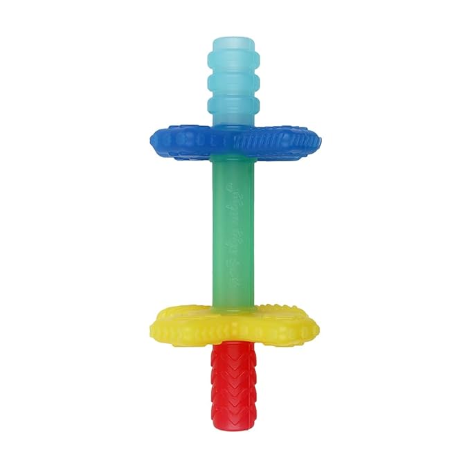 Itzy Ritzy Teensy Tube Teether; Textured Hollow Baby Teething Tube