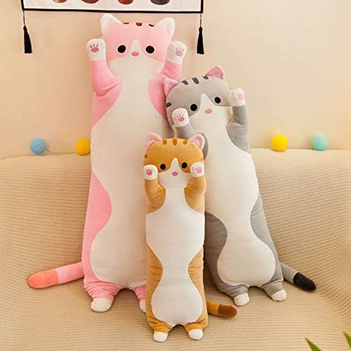 shangman Lovely Plush Cat Doll Cute Cartoon Soft Stuffed Kitten (Pink,50cm/19.6in)