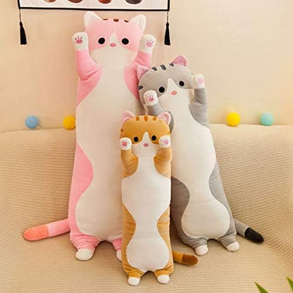 shangman Lovely Plush Cat Doll Cute Cartoon Soft Stuffed Kitten (Pink,50cm/19.6in)