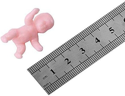 1.2" King Cake Babies Mini Plastic Babies for Baby Shower