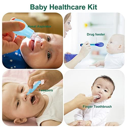 Baby Grooming Kit, 25 in 1 Baby Healthcare and Grooming Kit, Baby Electric Nail Trimmer Set Newborn Nursery Health Care Set for Newborn Infant Toddlers Boys Girls Shower Gifts (0-4 Years+)