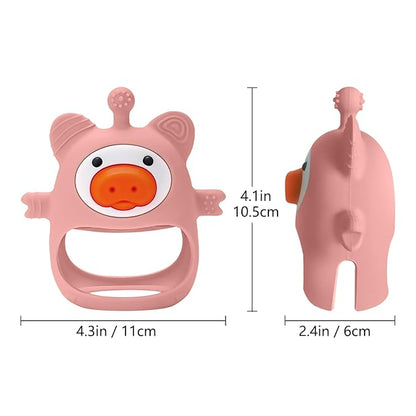 Baby Teething Toy for 0-6-12 Months,Food Grade Silicone Teething Mitten