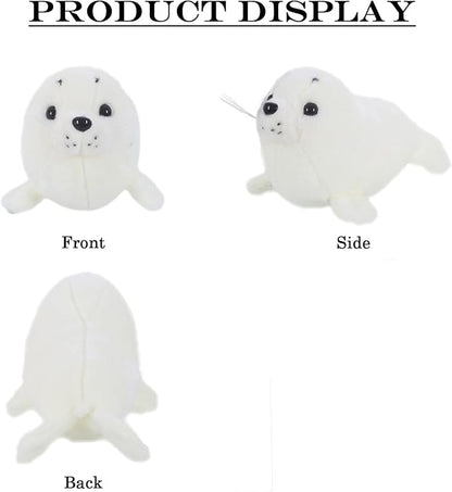 Seal Plush Stuffed Animal White Cute Toy Pillow Kawaii Doll 9 inch