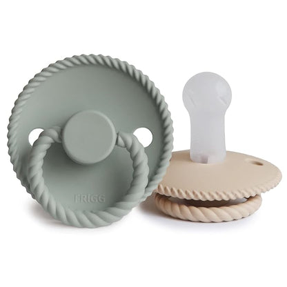Frigg Rope SilkySoft Silicone Baby Pacifier | Made in Denmark 6-18 Months)