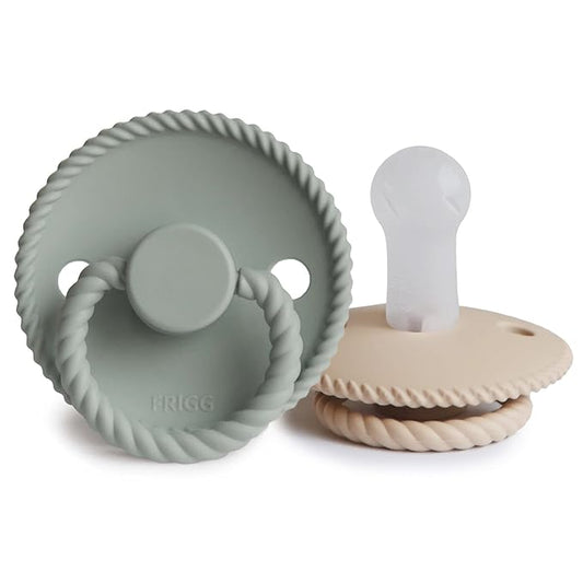 Frigg Rope SilkySoft Silicone Baby Pacifier | Made in Denmark 6-18 Months)