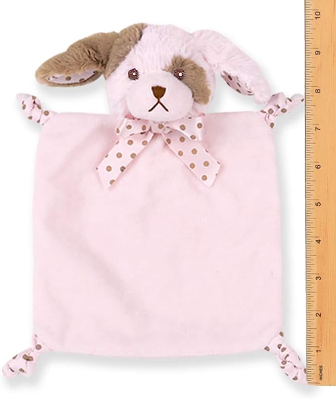 Bearington Baby Wee Wiggles, 8 x 7 Inch Small Pink Puppy Stuffed Animal
