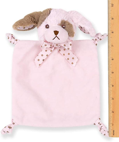 Bearington Baby Wee Wiggles, 8 x 7 Inch Small Pink Puppy Stuffed Animal