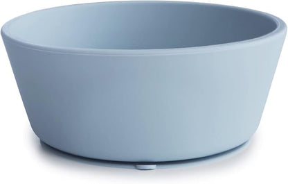 mushie Silicone Suction Bowl | BPA-Free Non-Slip Design (Powder Blue)