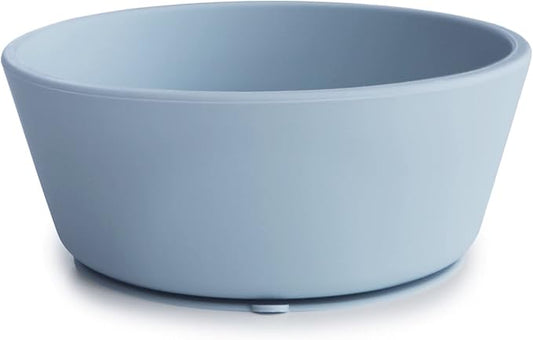 mushie Silicone Suction Bowl | BPA-Free Non-Slip Design (Powder Blue)