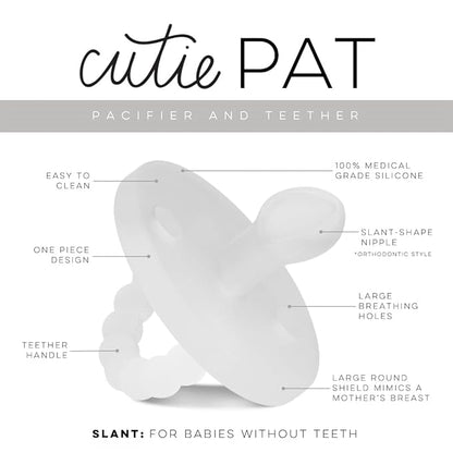 Ryan & Rose Cutie PAT Pacifier Teether (Slant, Clear)