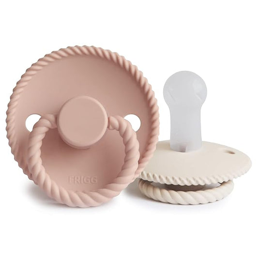 Frigg Rope SilkySoft Silicone Baby Pacifier | Made in Denmark 6-18 Months)