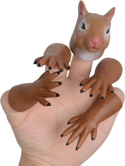HugOutdoor Squirrel Finger Puppet Toy Cosplay Novelty Christmas Animal Hand