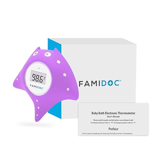 Famidoc Baby Bath Thermometer with Room Thermometer NEW Upgraded Sensor