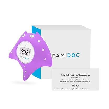 Famidoc Baby Bath Thermometer with Room Thermometer NEW Upgraded Sensor