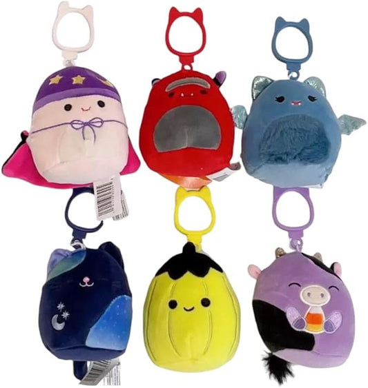 Squishmallows 2024 Halloween Squad 3.5" Mini Plush Doll Clip Keychain, Set of 6