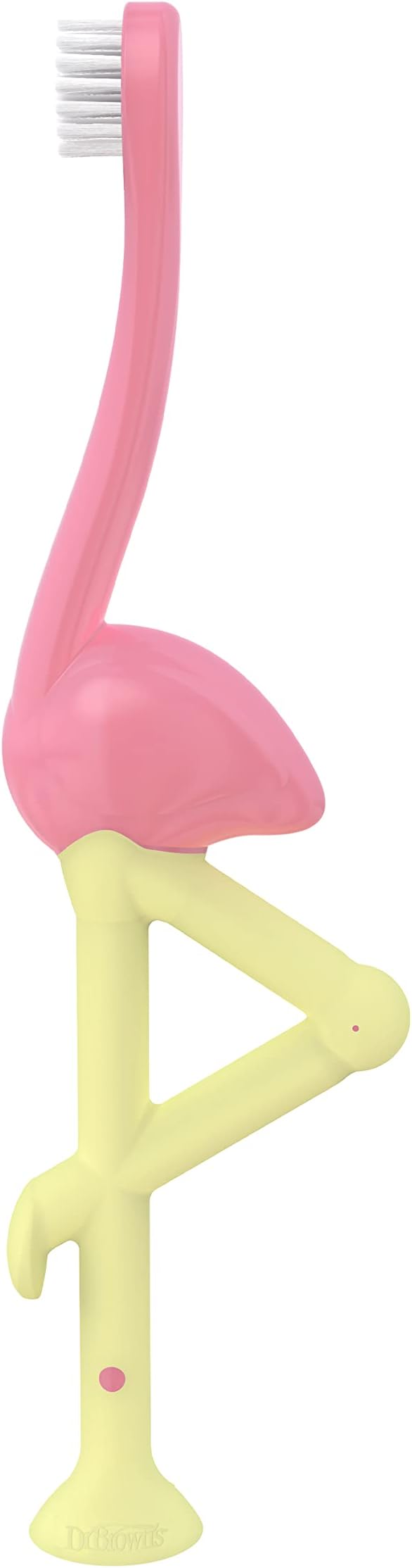 Dr. Brown's Baby and Toddler Toothbrush, Flamingo 1-Pack, 1-4 Years