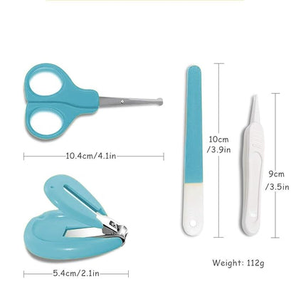 LALEY Baby Grooming Nail Cutter Kit for new born with Scissors/Baby Nail Clipper Safety Cutter & Manicure Pedicure Care Kit for infant and toddler (Blue)