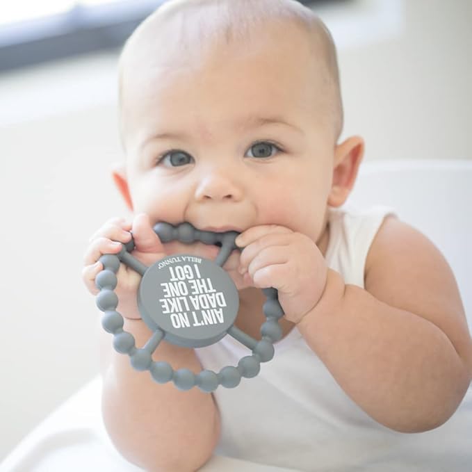 Bella Tunno Happy Teether ??Soft & Easy Grip Baby Teether Toy, Silicone Teether Ring to Help Soothe Gums