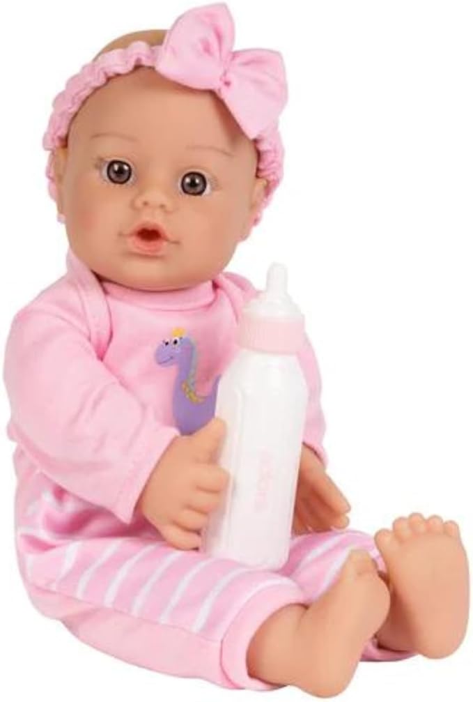 Adora Amazon Exclusive Sweet Babies Collection, 11” Soft and Cuddly Girl Baby Doll | Machine Washable, Birthday Gift For Ages 1+ - Baby Girl Dino