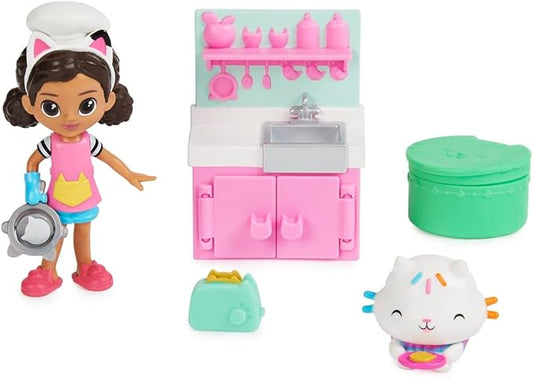 Gabby’s Dollhouse, Lunch and Munch Kitchen Set with 2 Toy Figures 3 and