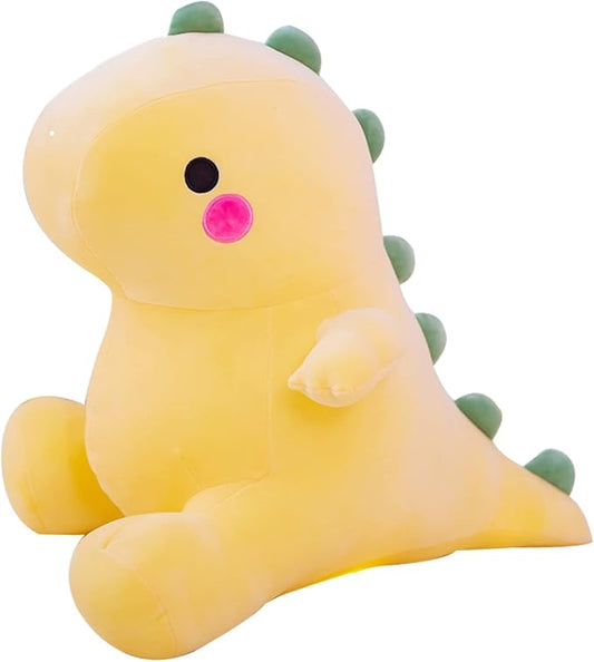 Cute Dinosaur Plush Toys Fat Dinosaur Stuffed Animals Toys Dolls (Yellow,13in)
