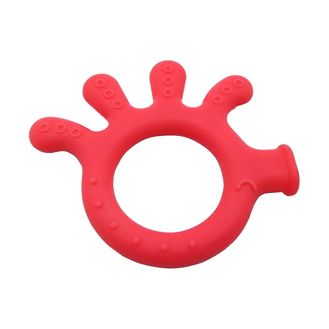 Silicone Baby Finger Teether Toy - Handheld Teething Relief Toy for Babies, Toddlers