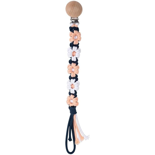 Pacifier Clip for Boys Girls Floral Daisy Macrame Baby Paci (1pack:Sailor Style)