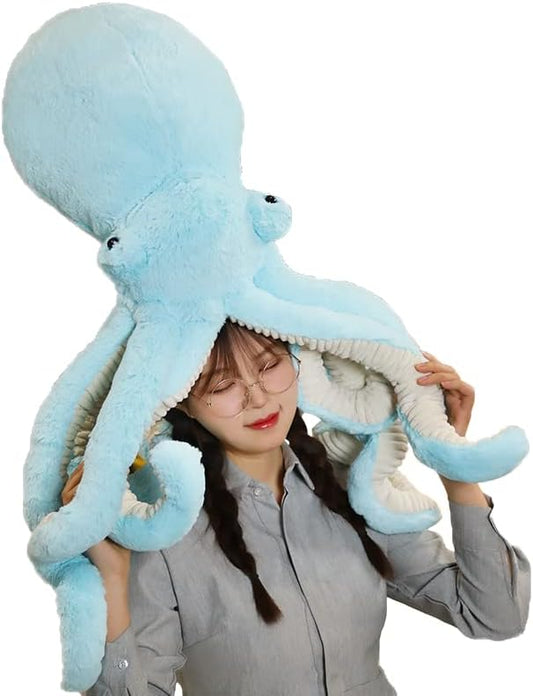 Octopus Stuffed Animals Octopus Plush Doll Toys Octopus Stuffed Toys Gift for Kids and Lovers for Birthday, Christmas Day(25.6-inch Blue)
