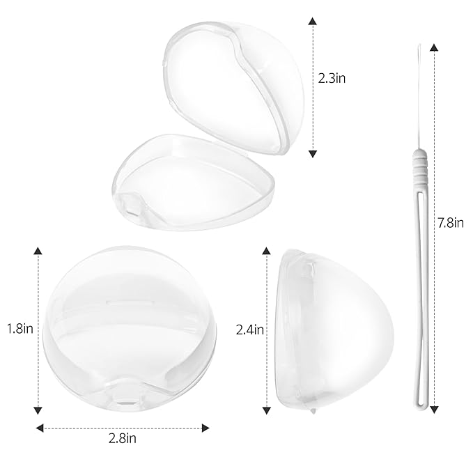 Pacifier Case,4 Pack BPA Free Pacifier Holder Case with Lanyard for Diaper Bag