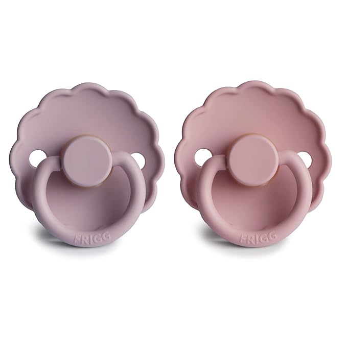 FRIGG Daisy Natural Rubber Baby Pacifier | Made in Denmark 0-6 Months) 2-Pack