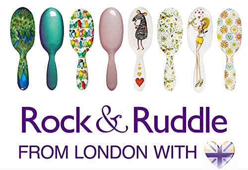 Rock & Ruddle Soft White Natural Boar Bristle Hairbrush for Babies and Young Children. Perfect for Fine Hair Detangling and Smoothing. Fairies Design, Small